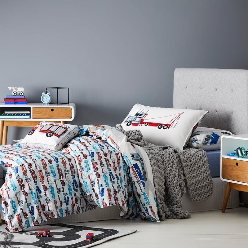 Keep on Truckin Quilt Cover Set Multi