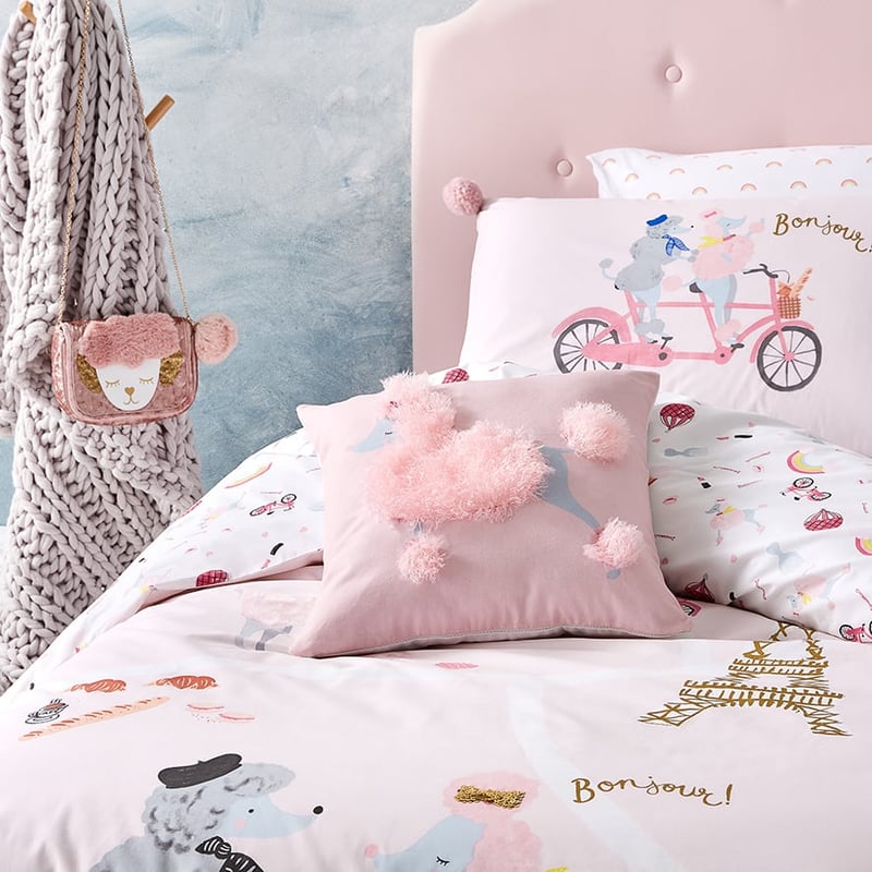 Fifi in Paris Pink Quilt Cover Set