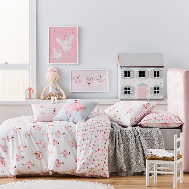 Lilly Sophia Ballerina White Quilt Cover Set