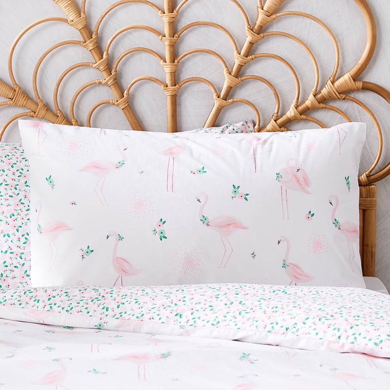 Pretty Flamingo Quilt Cover Set Pink
