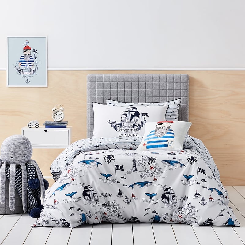 Sail The Seas Stonewash Quilt Cover Set