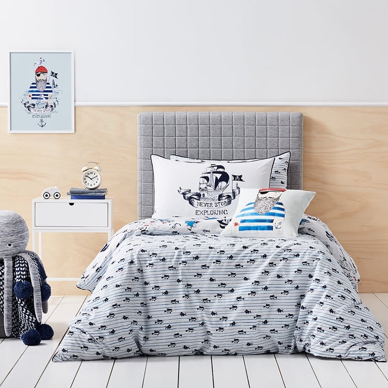 Sail The Seas Stonewash Quilt Cover Set