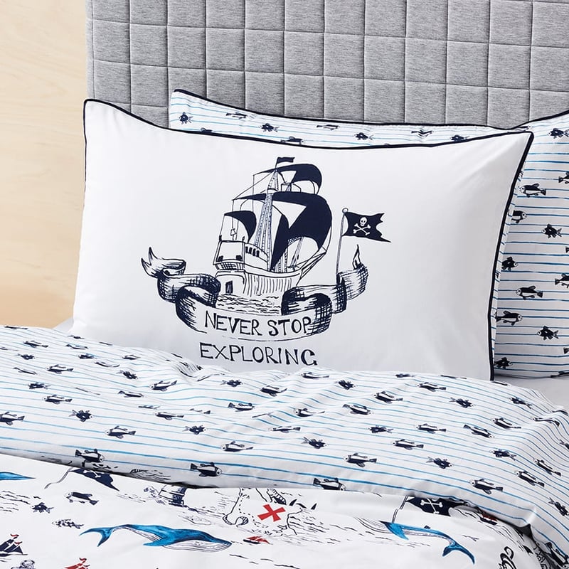 Sail The Seas Stonewash Quilt Cover Set