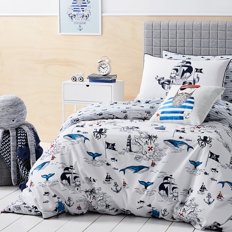 Sail The Seas Stonewash Quilt Cover Set