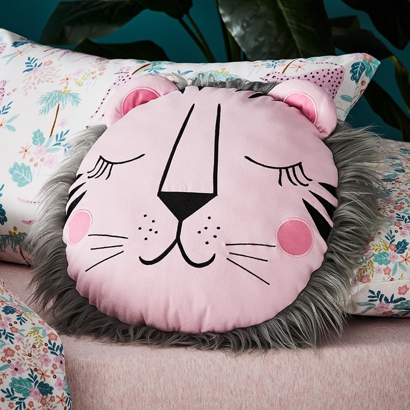 Jungle Cheetah Stonewash Pale Pink Quilt Cover Set