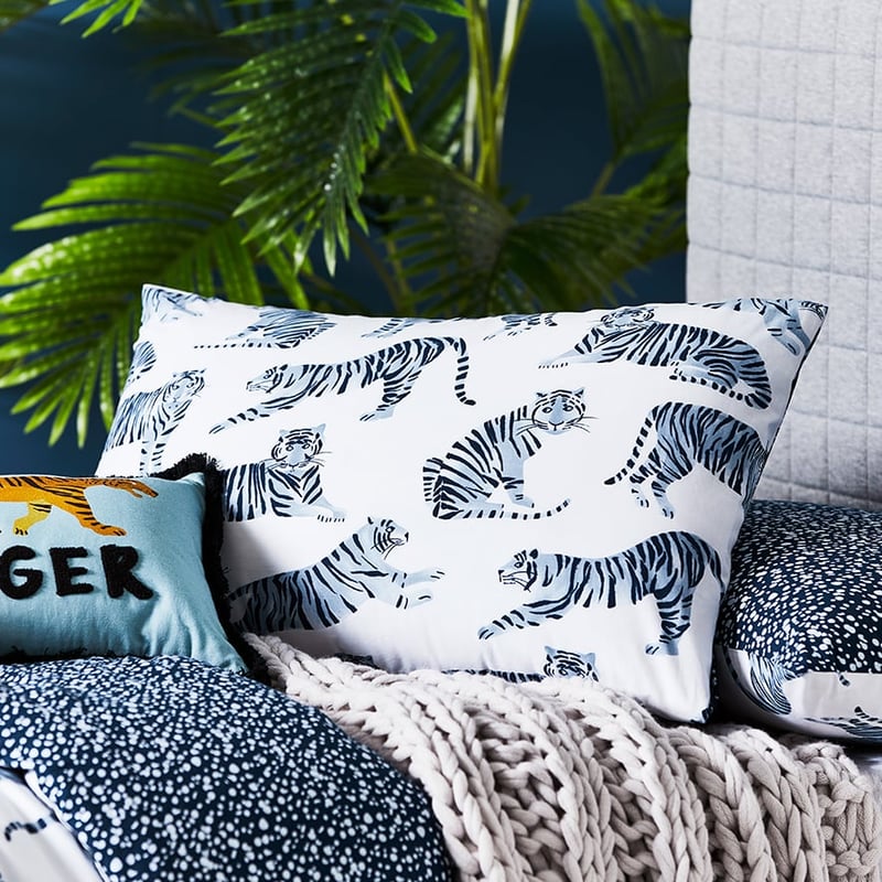 Tiger Time Stonewash Navy Quilt Cover Set