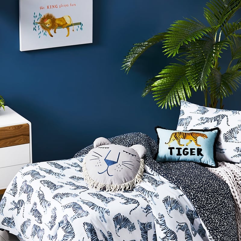 Tiger Time Stonewash Navy Quilt Cover Set