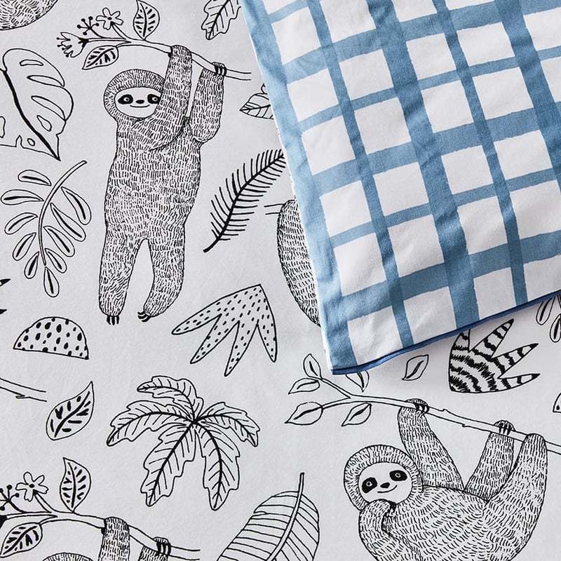 Smiley Sloth Quilt Cover Set