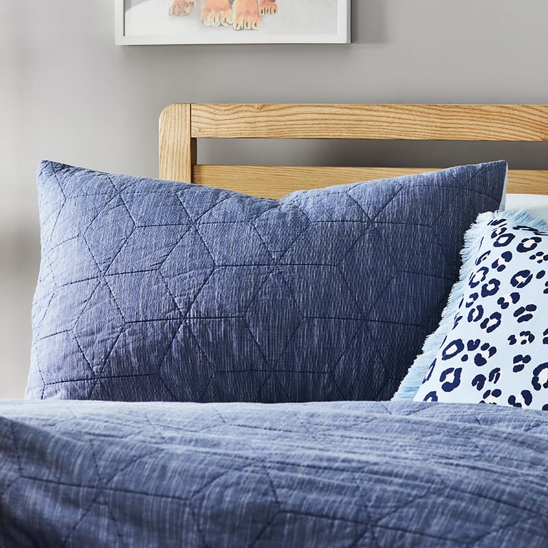Bodhi Quilted Indigo Quilt Cover Set