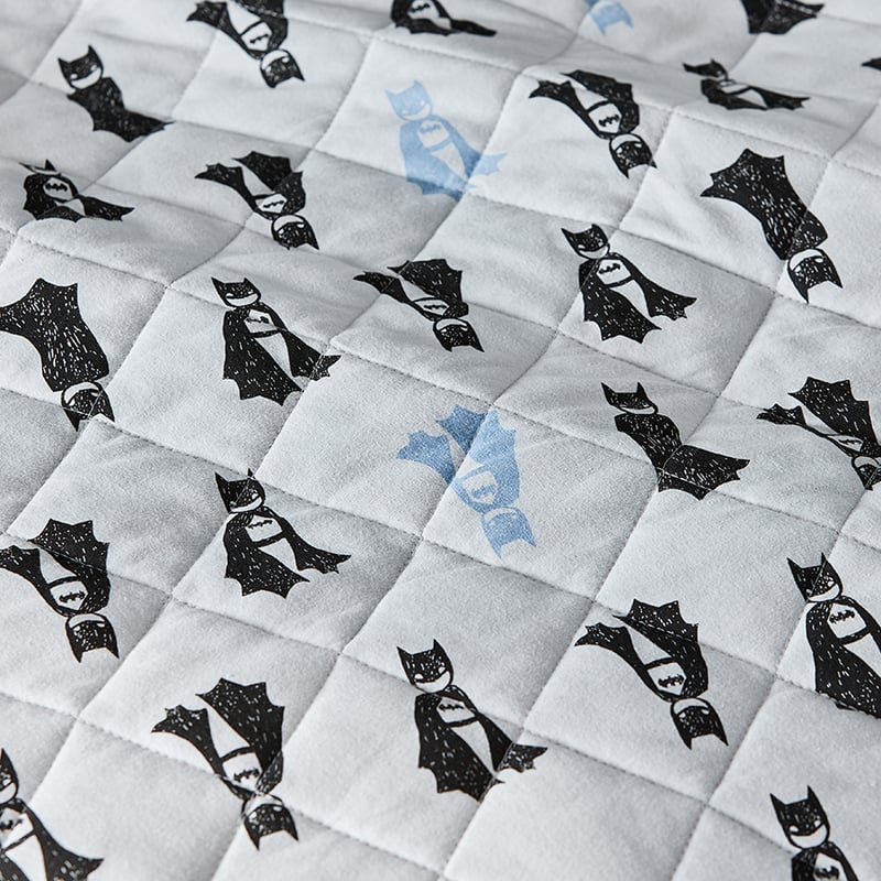 Batman Quilted Grey Quilt Cover Set