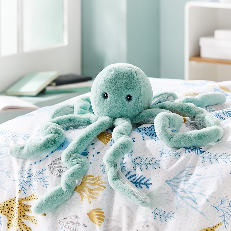 Octopus Garden White Quilt Cover Set