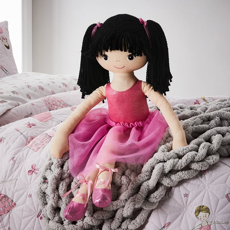 Anna Ballerina Quilted Pink Quilt Cover Set
