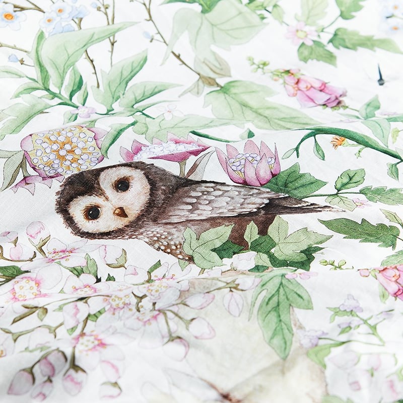 Fleur Harris Springtime Woodlands White Quilt Cover Set