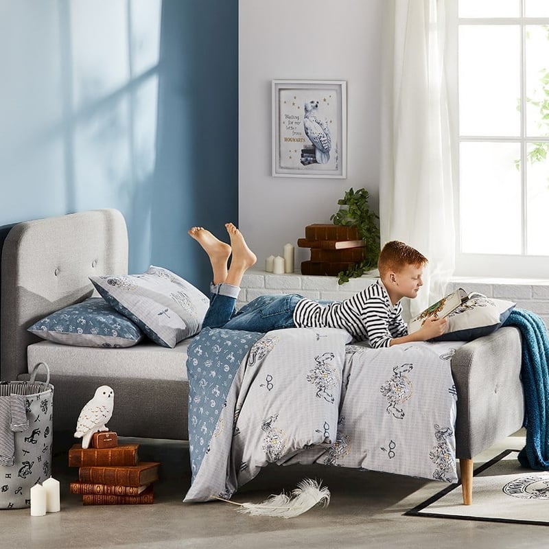 Harry Potter Crest Blue Silver Quilt Cover Set