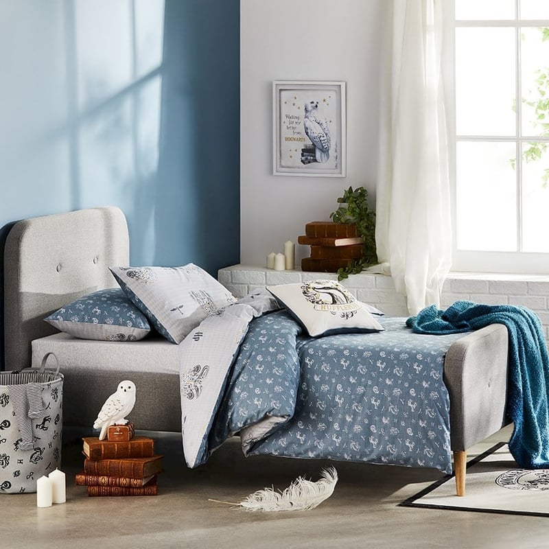 Harry Potter Crest Blue Silver Quilt Cover Set