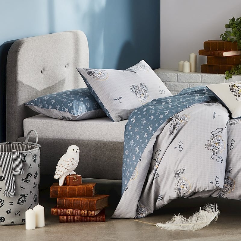 Harry Potter Crest Blue Silver Quilt Cover Set