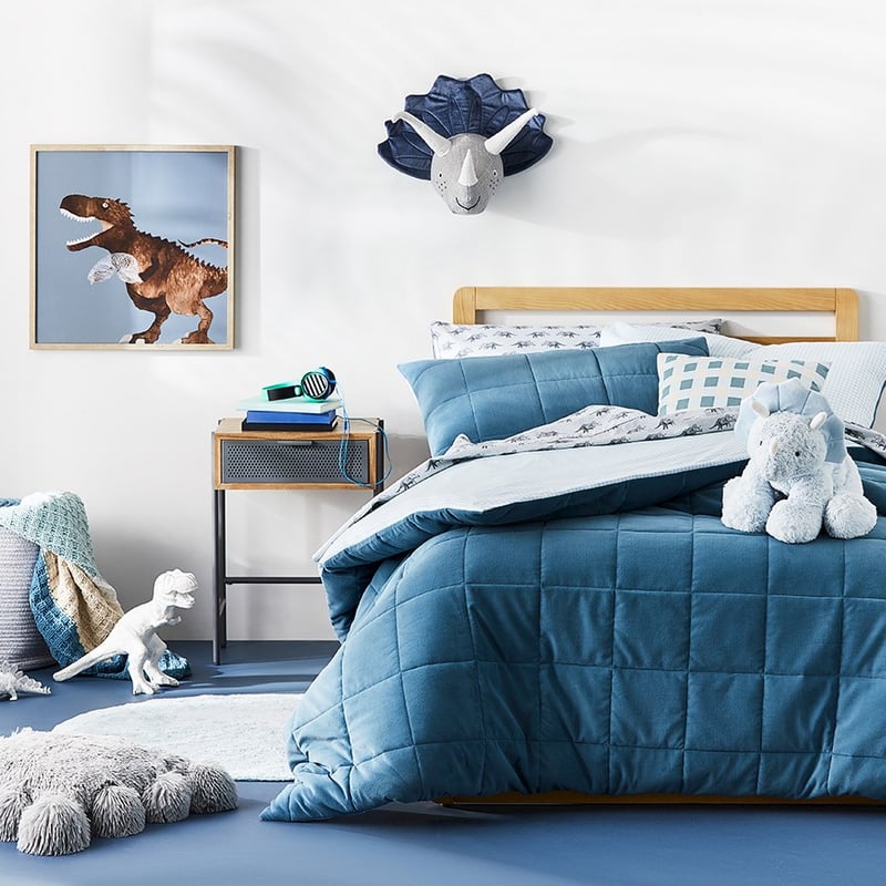 Charlie Velvet Quilted Reef Quilt Cover Set