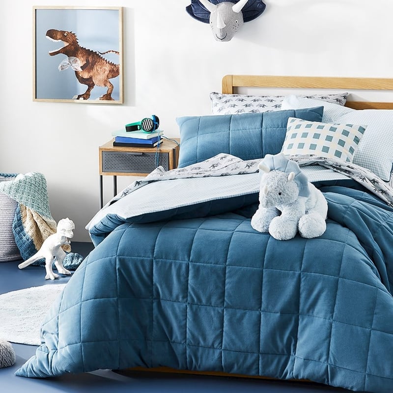 Charlie Velvet Quilted Reef Quilt Cover Set