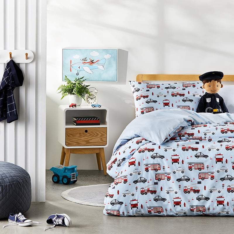 Stonewashed Vehicles Quilt Cover Set 