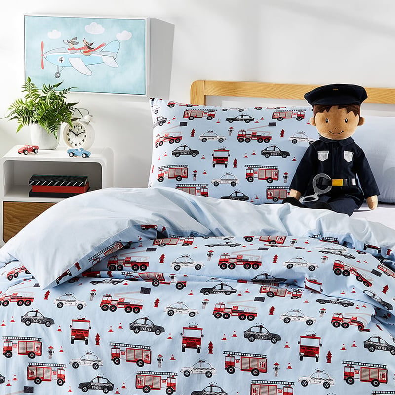 Stonewashed Vehicles Quilt Cover Set 