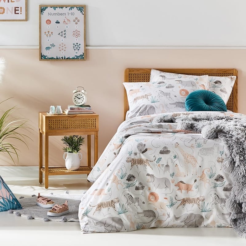 Wild Jungle Dawn Organic Cotton Quilt Cover Set
