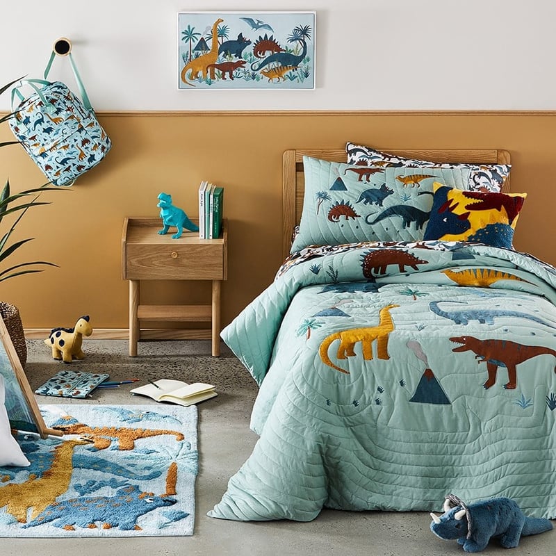 Supersaurus Quilted Jungle Quilt Cover Set