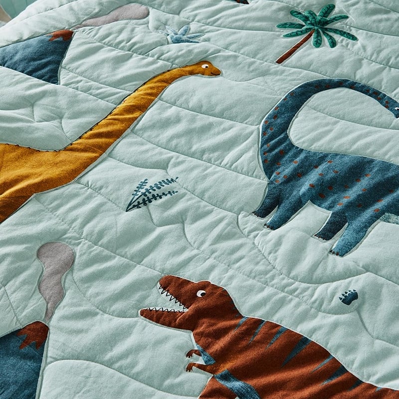 Supersaurus Quilted Jungle Quilt Cover Set
