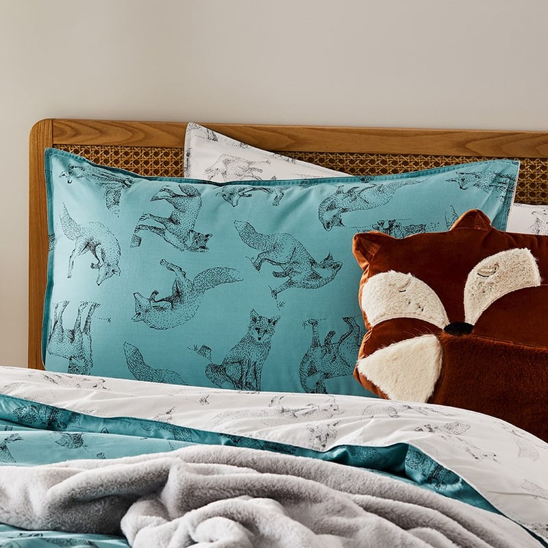 Felix Fox Fern Green Quilt Cover Set