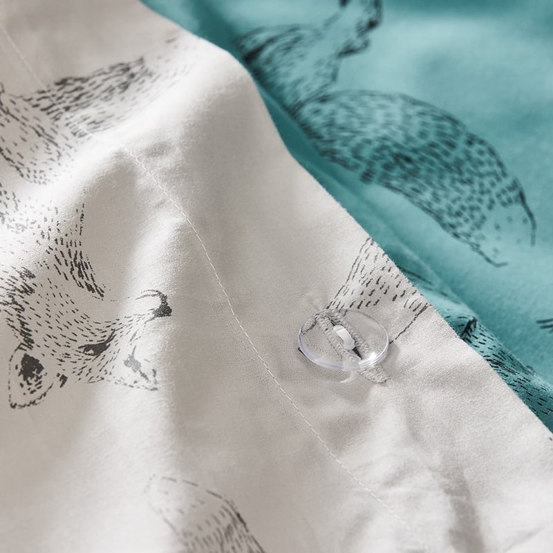 Felix Fox Fern Green Quilt Cover Set