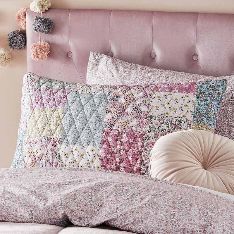 Daisy Patchwork Ditsy Floral Quilted Quilt Cover Set