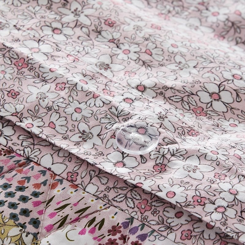 Daisy Patchwork Ditsy Floral Quilted Quilt Cover Set