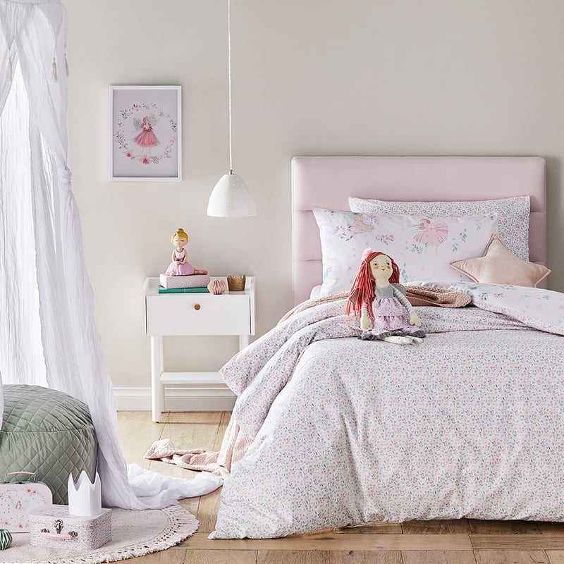 Enchanted Fairy Muted Pink Quilt Cover Set