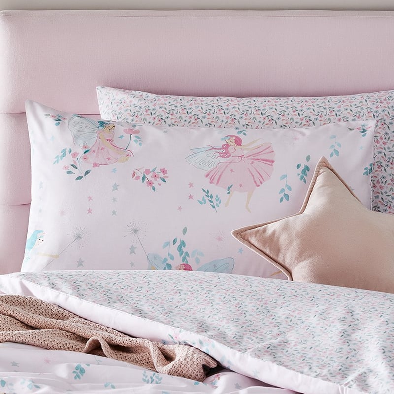 Enchanted Fairy Muted Pink Quilt Cover Set