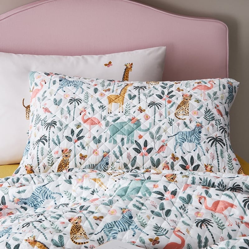 Jungle Parade Cotton Bamboo Quilted Quilt Cover Set