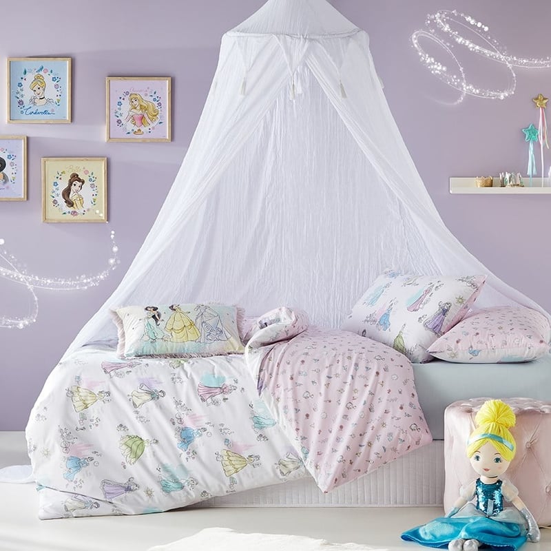 Disney Princess Castle White Quilt Cover Set