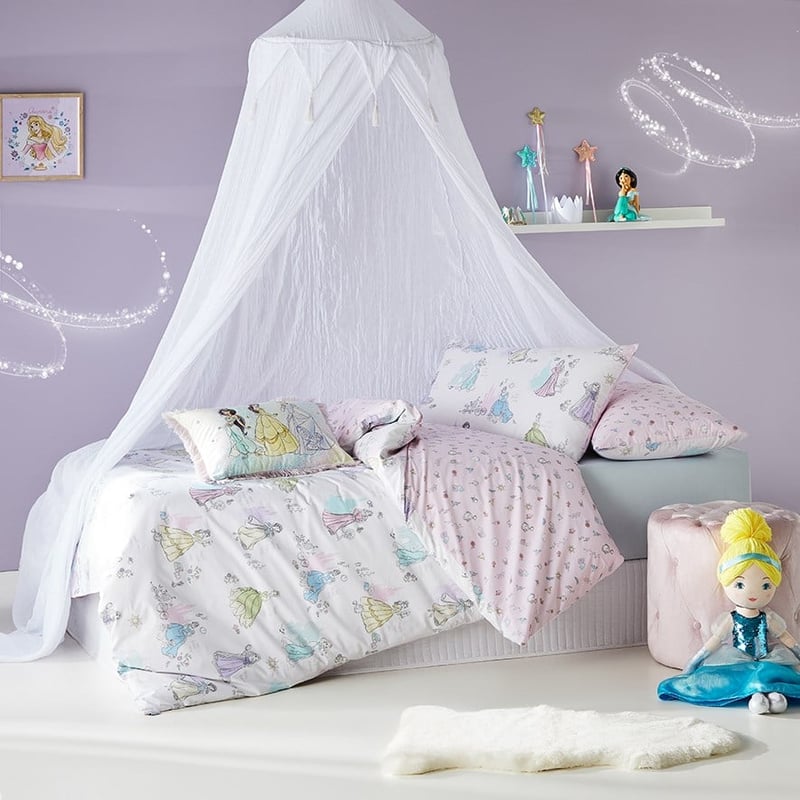 Disney Princess Castle White Quilt Cover Set