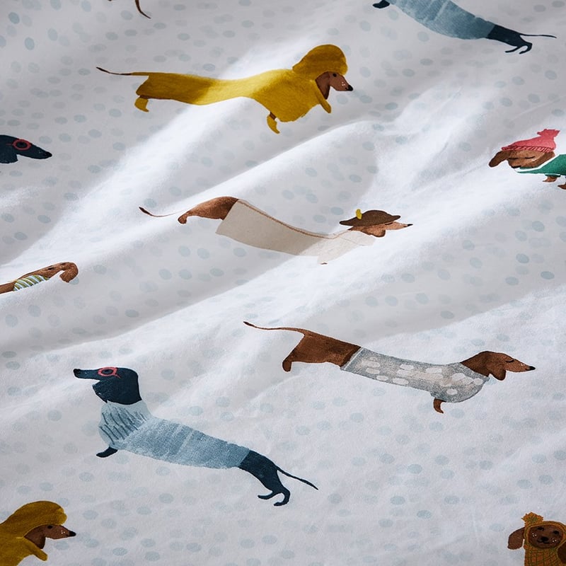 Dachshund Pals Stonewashed Quilt Cover Set 