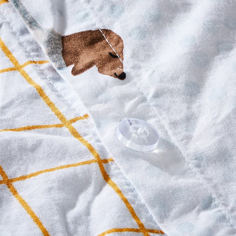 Dachshund Pals Stonewashed Quilt Cover Set 