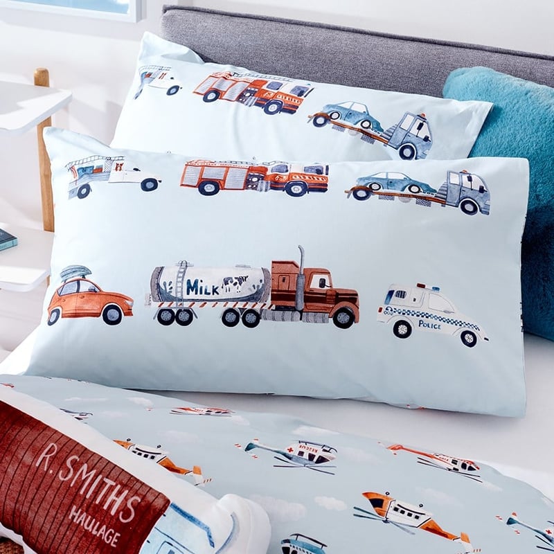 Gridlock Blue Quilt Cover Set