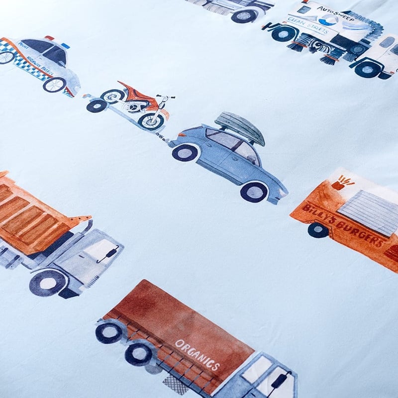 Gridlock Blue Quilt Cover Set