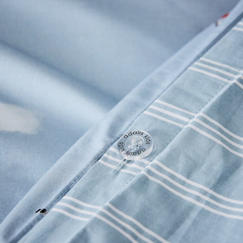 Flight Path Mid Blue Quilt Cover Set