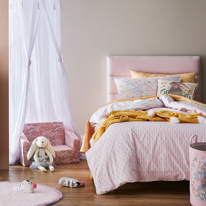 Bunny Meadow Multi Flannelette Quilt Cover Set