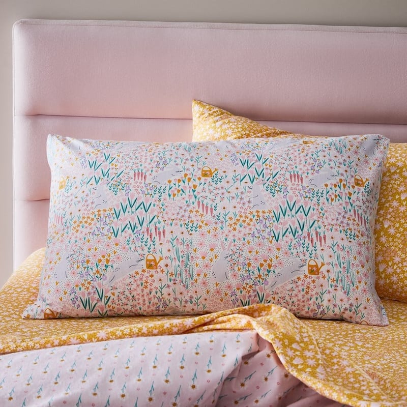 Bunny Meadow Multi Flannelette Quilt Cover Set