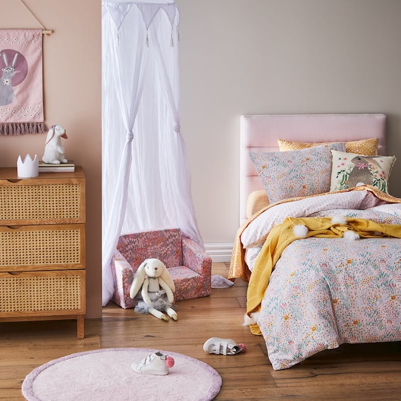 Bunny Meadow Multi Flannelette Quilt Cover Set