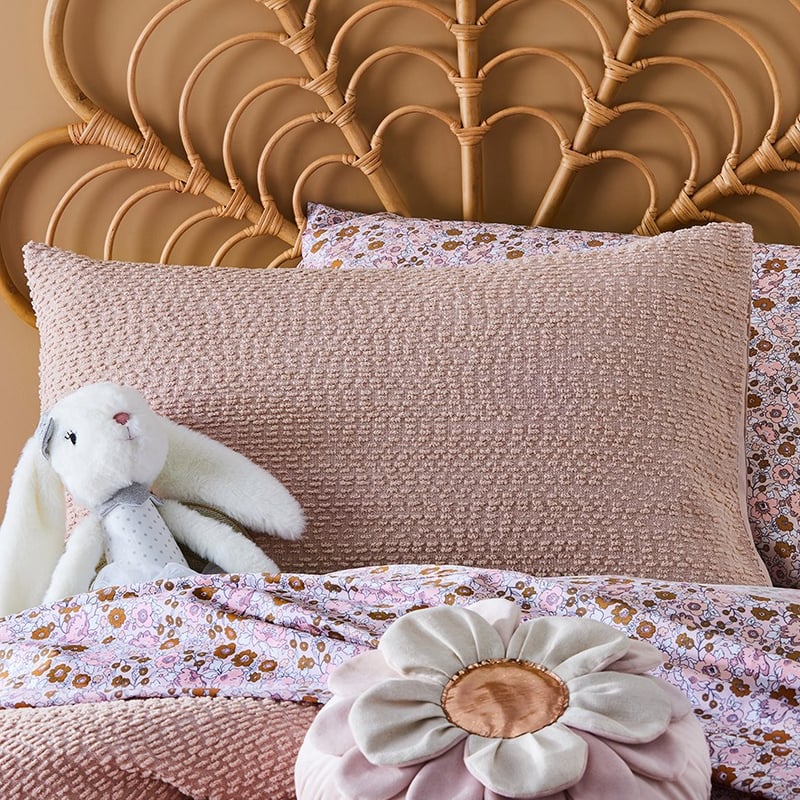 Byron Boucle Blush Quilt Cover Set