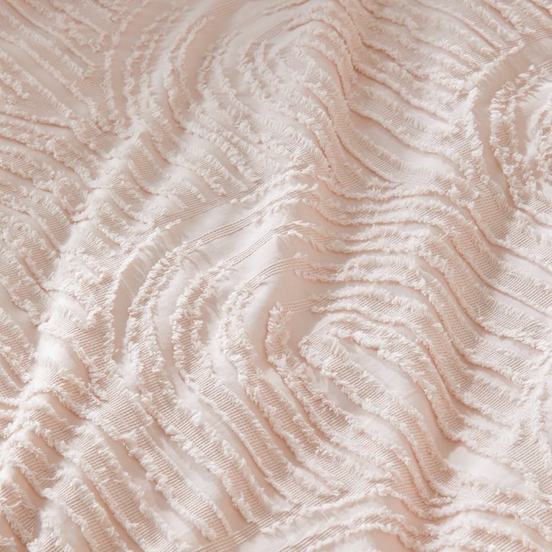 Rainbow Jacquard Pink Quilt Cover Set