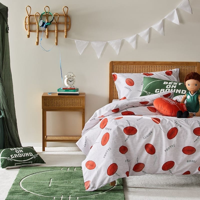 Winning Goal Oatmeal Quilt Cover Set