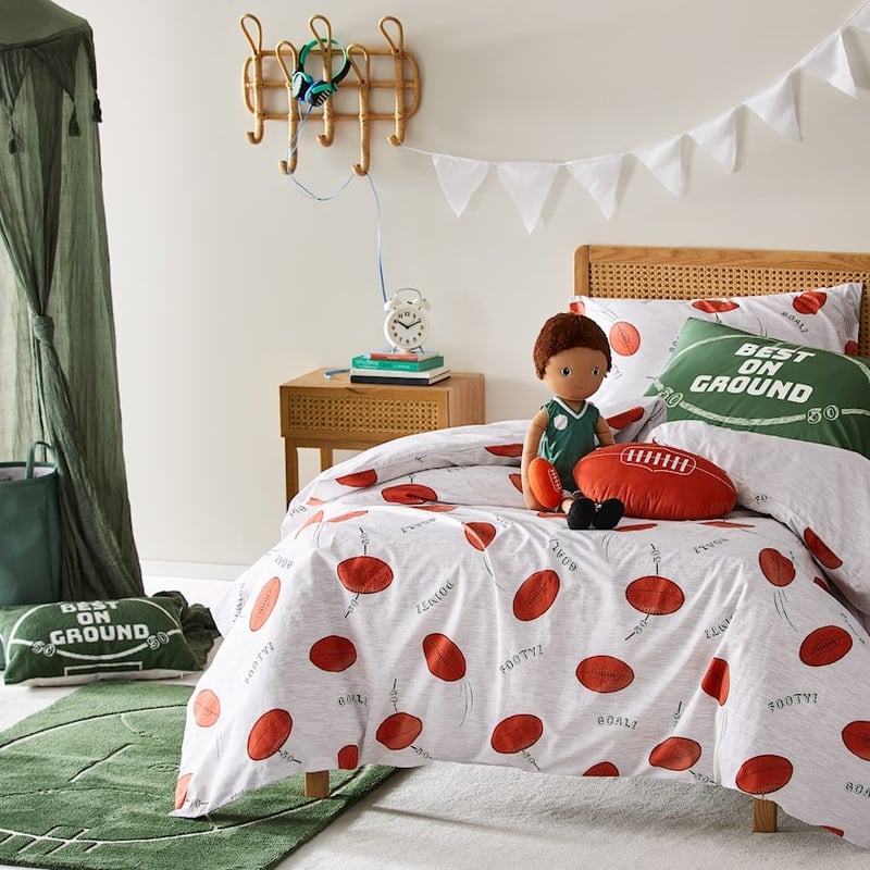 Winning Goal Oatmeal Quilt Cover Set