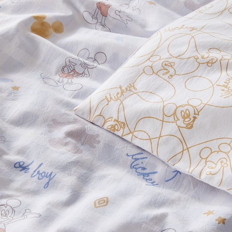 Disney Mickey Mouse Stonewashed Blue Quilt Cover Set