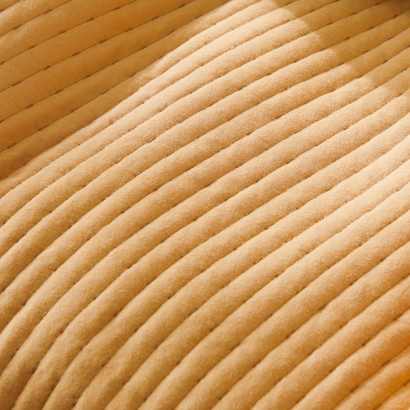 Baxter Quilted Ochre Jersey Quilt Cover Set